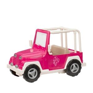 Our generation 18 in doll vehicle jeep pink fits American girl dolls